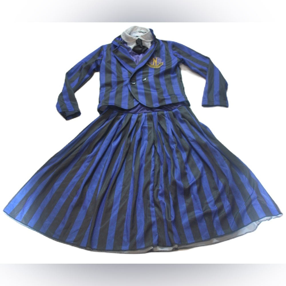 Rubies Wednesday Addams Nevermore Student Enid Uniform Costume 3 pc Girls Size S